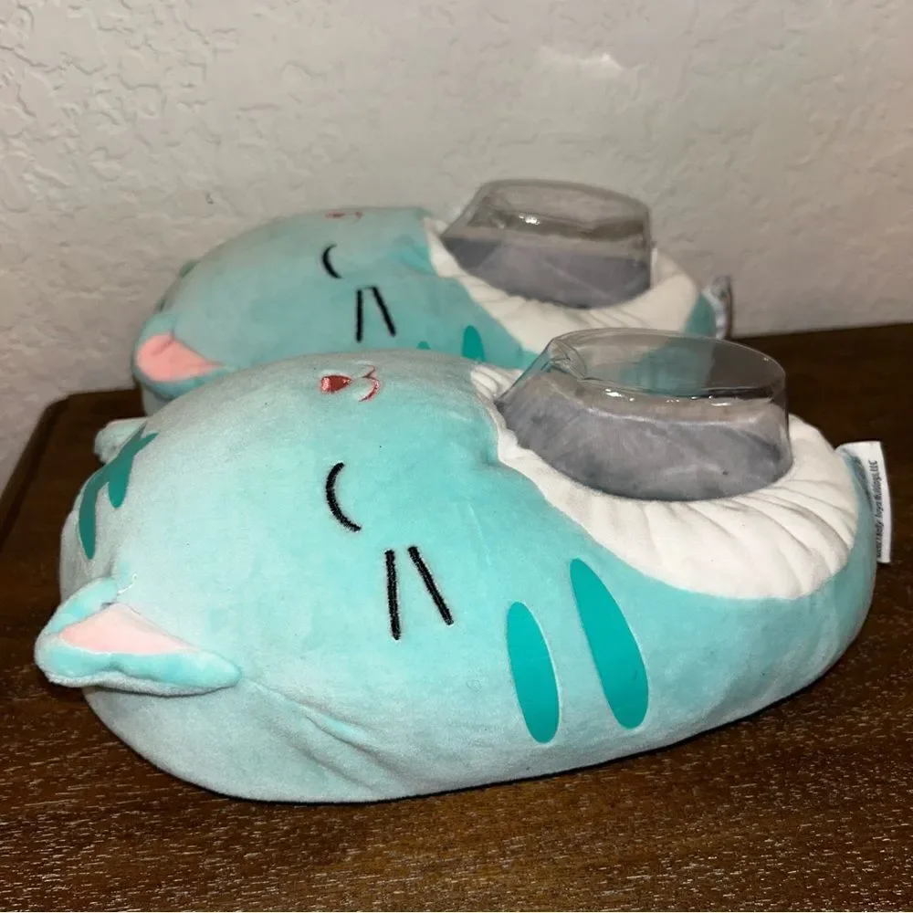 Squishmallows KellyToy Tres’zure Cat Slip On Plush Kids Slipper Shoes
